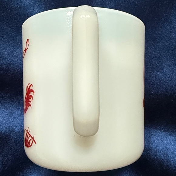 Hazel Atlas Milk Glass, Vintage 1950 Child's Mug, Cowboy & Indian Bucking Bronco - Picture 3 of 7